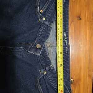 Liz Claiborne Women's Straight Leg Jeans - Dark Blue